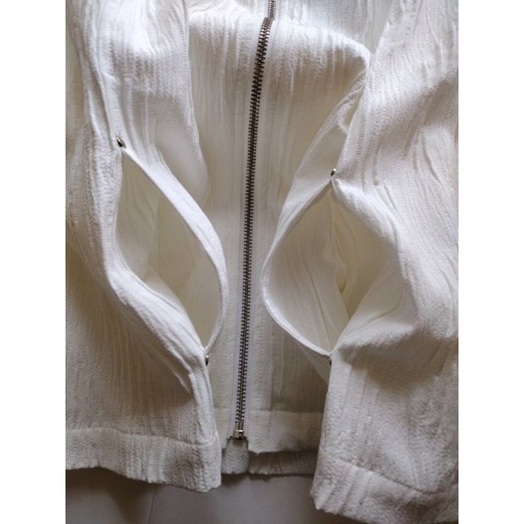 CJ Banks Jacket Womens X Full Zip Tie Collar Pockets - Picture 9 of 16